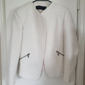 Zara Tweed open blazer size Medium in cream color
